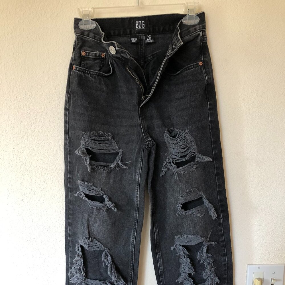 BDG Urban Outfitters Rip Jeans High-Rise Baggy Size 25